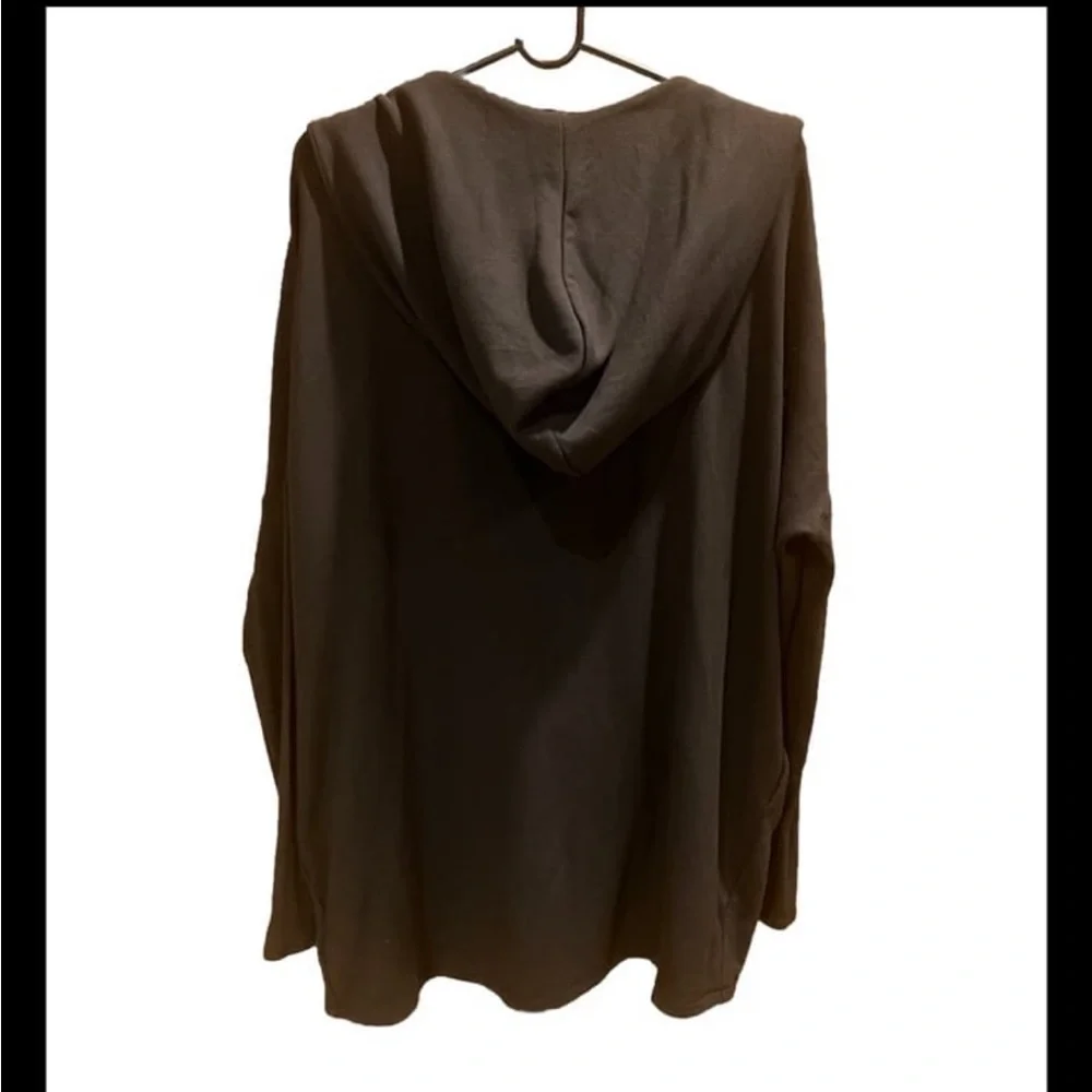 ATHLETA Walnut Brown Purana Wrap Hoodie Size Medium - Picture 2 of 7